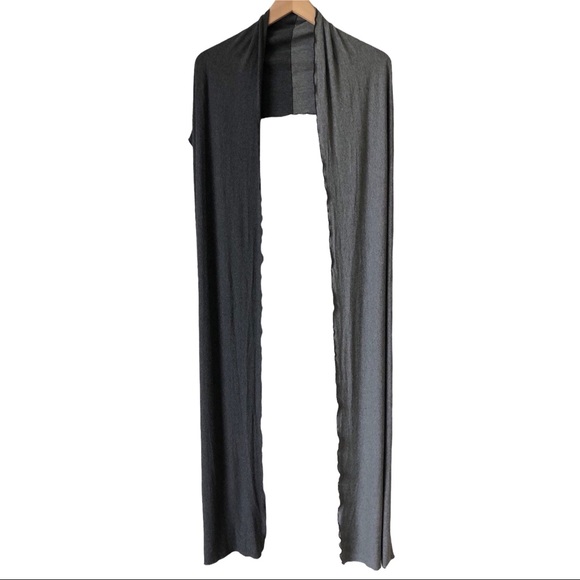 Angel Rox Obi Sash extra long scarf shawl belt grey color block - Picture 1 of 2